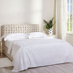 Σετ Σεντόνια Αιγαίον Jacquard Sateen 180X200+40 White